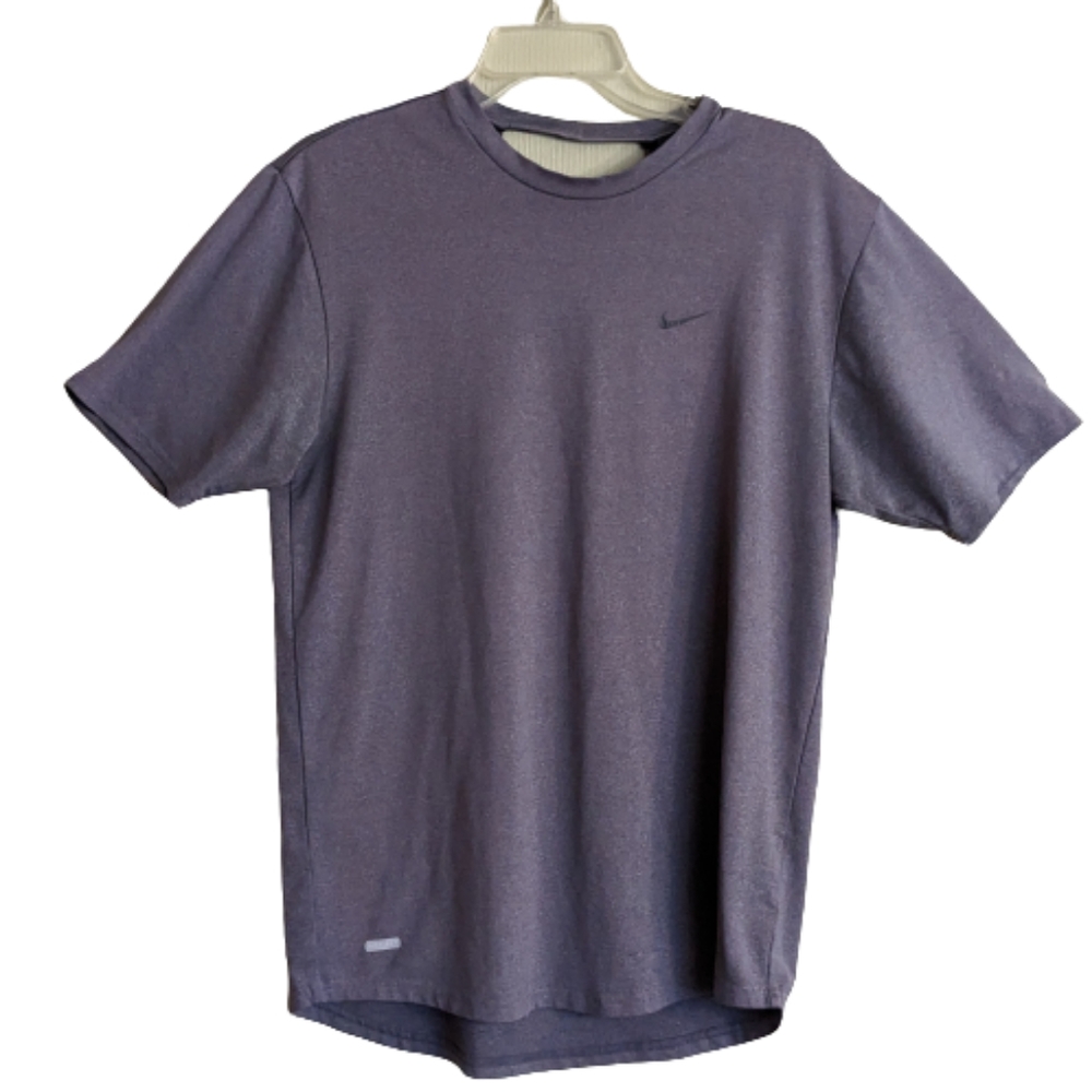 Nike Dri-Fit Top Gray Cut-outs Short Sleeves